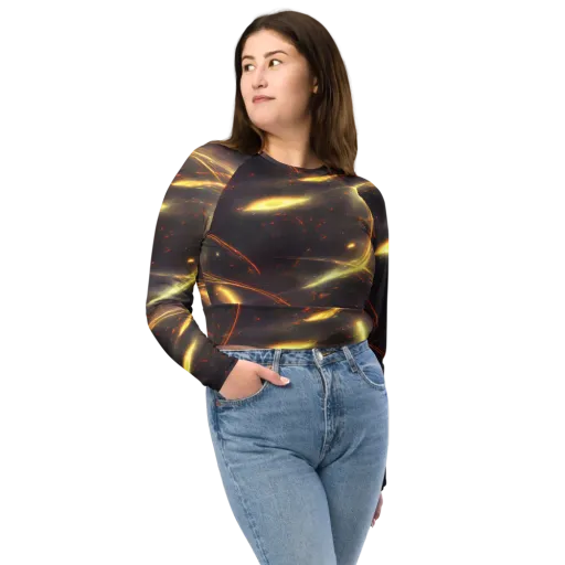 Stellar Arcana on a Long Sleeve Crop Top