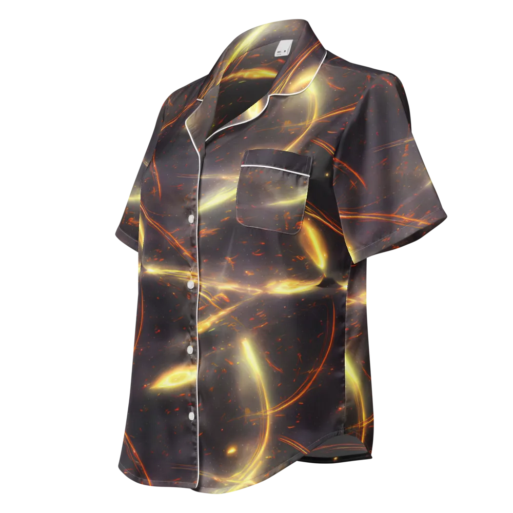 Stellar Arcana on Women's Short Sleeve Pajama Top — Left Front