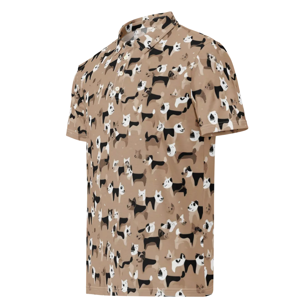 Café Catwalk on Men's Slim Fit Polo Shirt — Left Front