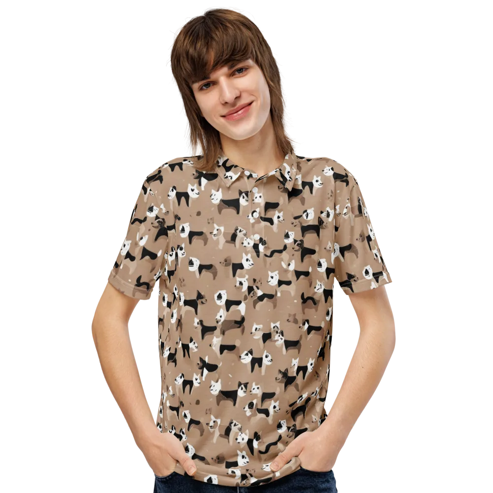 Café Catwalk on Men's Slim Fit Polo Shirt — Front