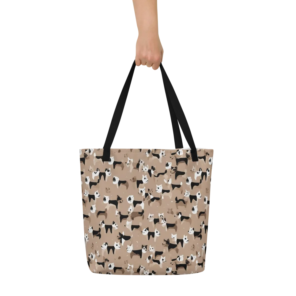 Café Catwalk on Large Tote Bag W/ Pocket — Front