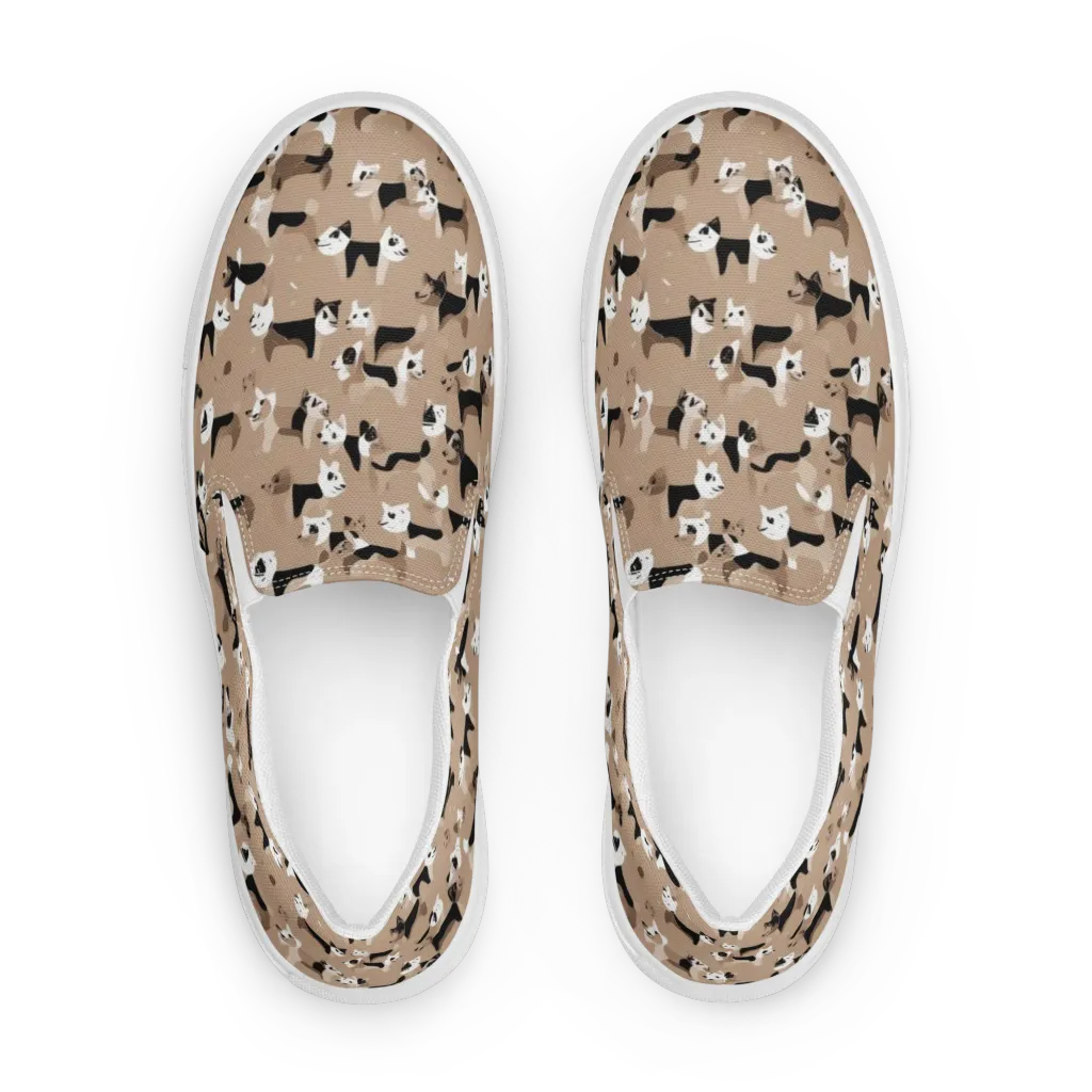 Café Catwalk on Women's Slip-On Canvas Shoes — Front