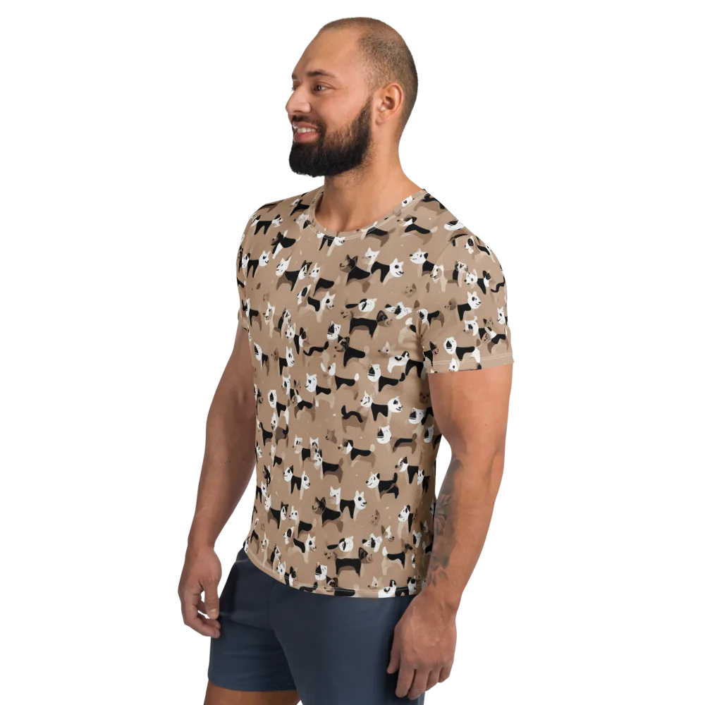 Café Catwalk on Men's Athletic T-Shirt — Left