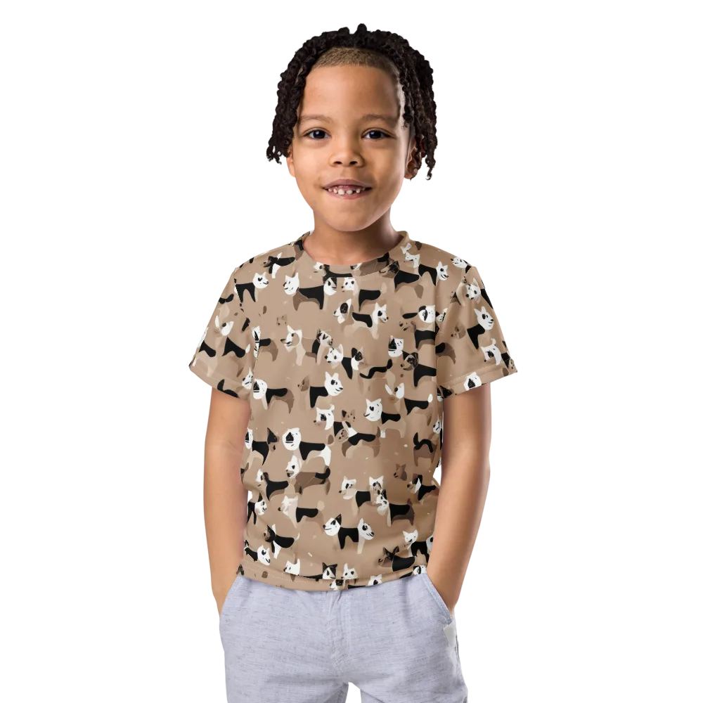 Café Catwalk on Kids Crew Neck T-Shirt — Front