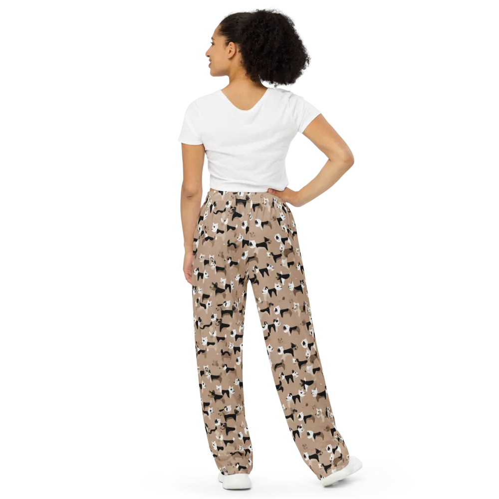 Café Catwalk on Wide-Leg Pants — Back