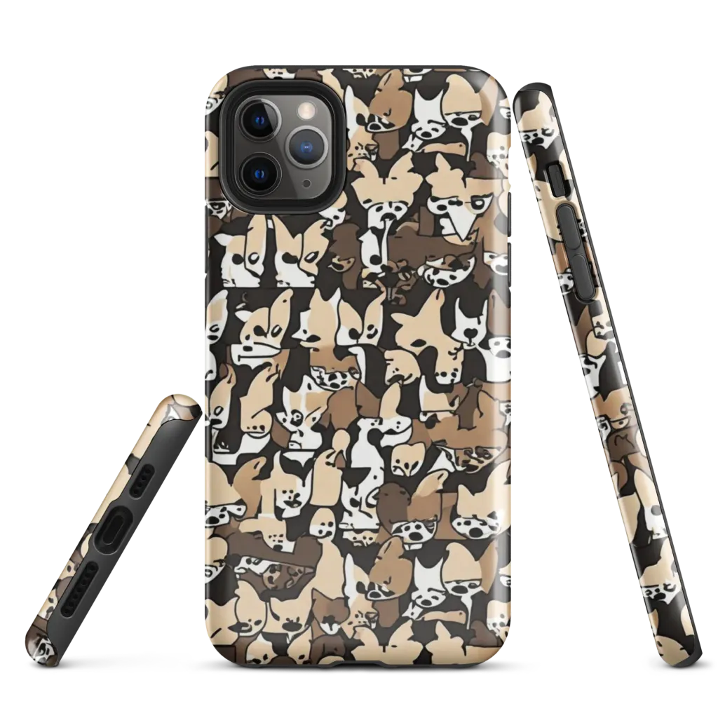 Puppy Pastiche on Tough Case for iPhone® — Front