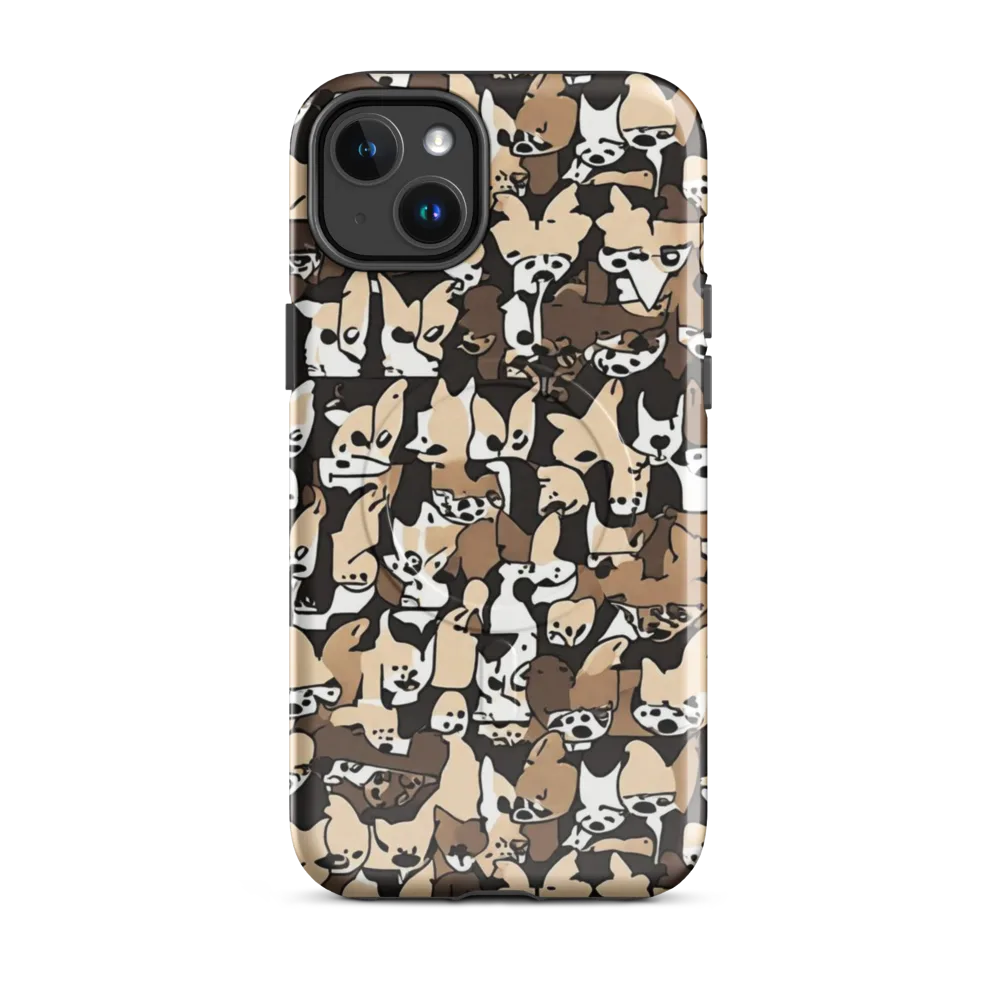 Puppy Pastiche on MagSafe Tough Case for iPhone® — Front