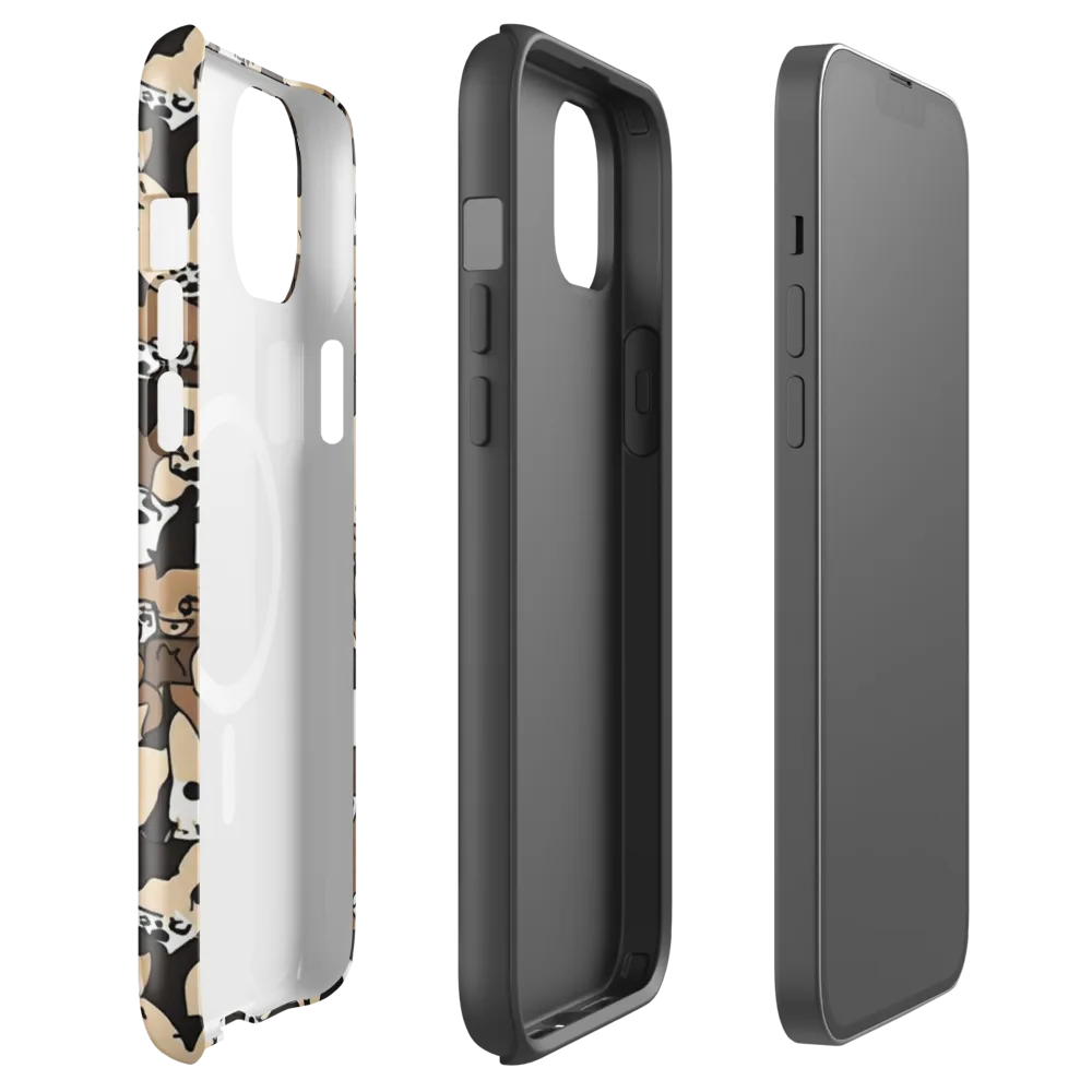 Puppy Pastiche on MagSafe Tough Case for iPhone® — Front