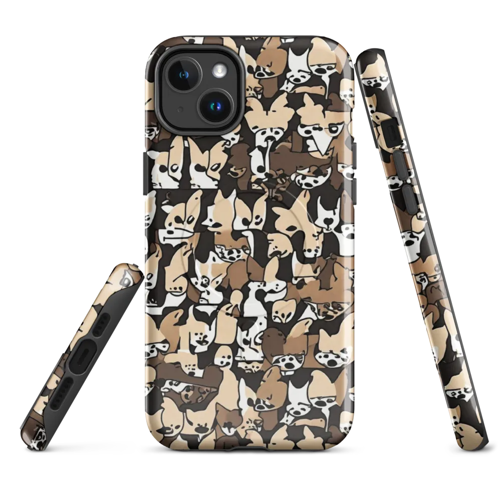 Puppy Pastiche on MagSafe Tough Case for iPhone® — Front