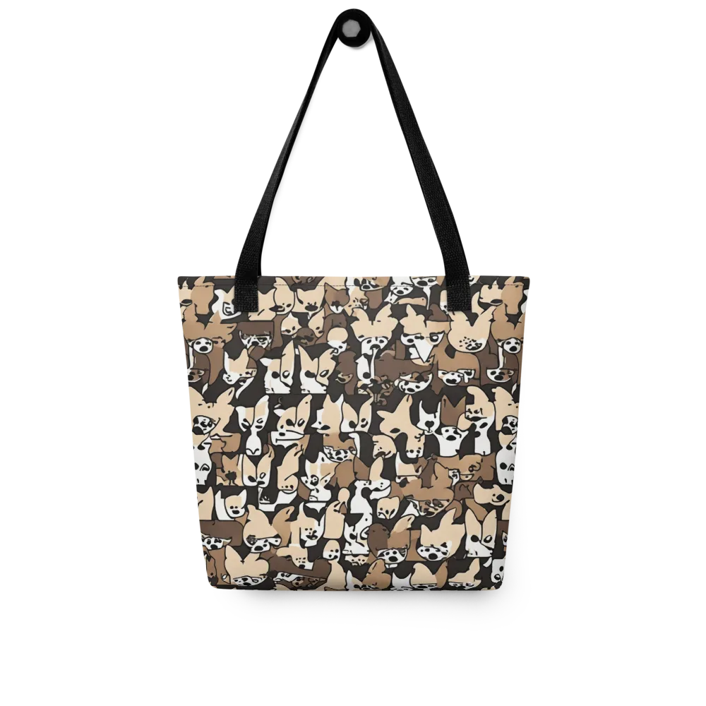 Puppy Pastiche on Tote Bag — Front