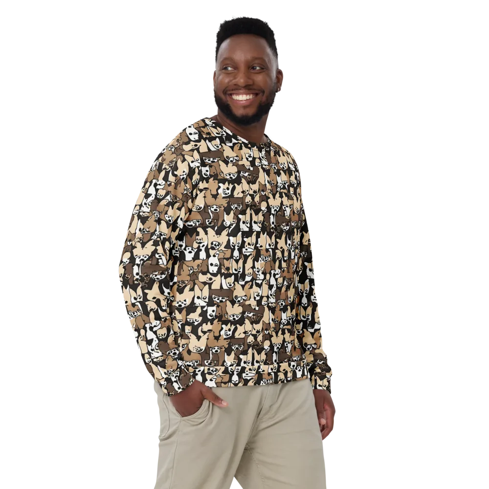 Puppy Pastiche on Sweatshirt — Front