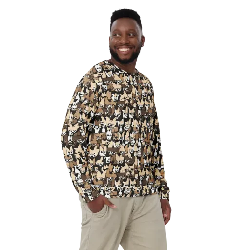 Puppy Pastiche on a Sweatshirt