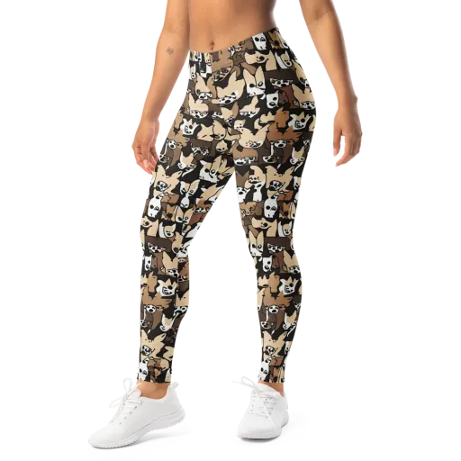 Puppy Pastiche on a Leggings