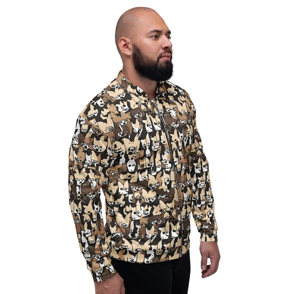 Puppy Pastiche on Bomber Jacket — Right