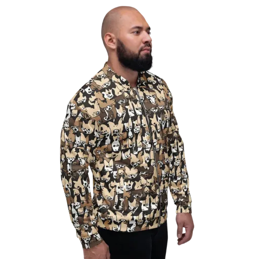 Puppy Pastiche on a Bomber Jacket