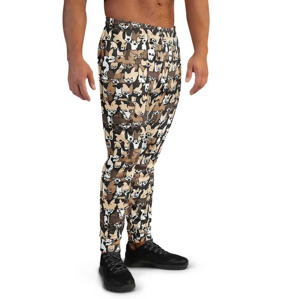 Puppy Pastiche on Men's Joggers — Right