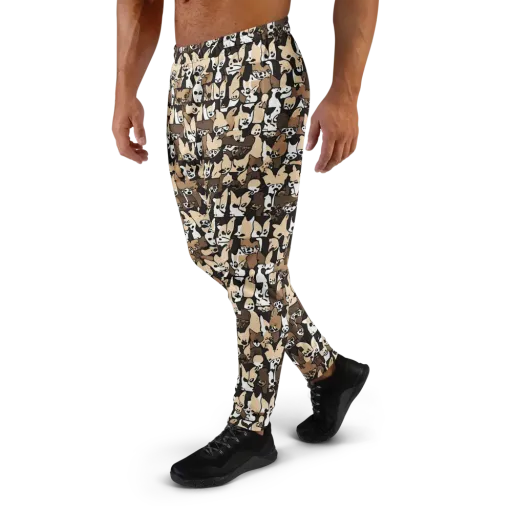 Puppy Pastiche on a Men's Joggers