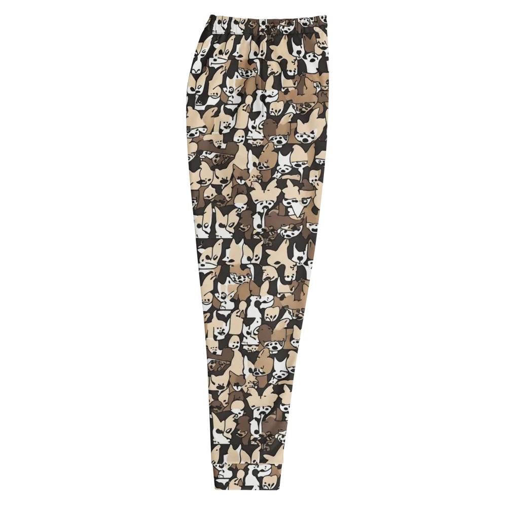 Puppy Pastiche on Men's Joggers — Right