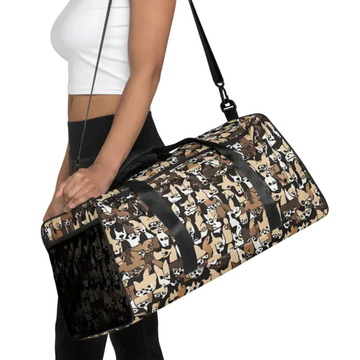 Puppy Pastiche on a Duffle Bag