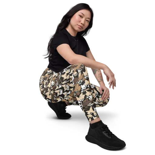 Puppy Pastiche on a Leggings with Pockets