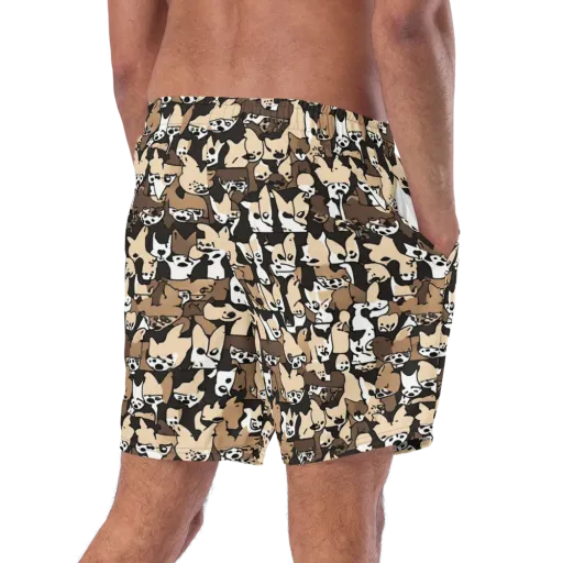 Puppy Pastiche on a Swim Trunks
