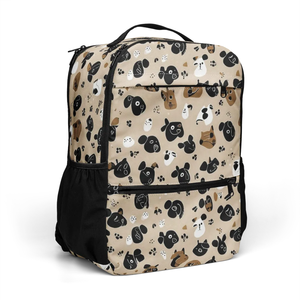 Pawprint Parade on Utility Backpack — Right Front