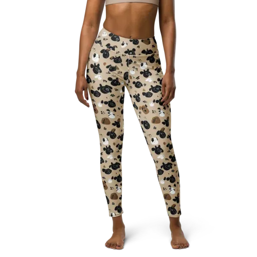 Pawprint Parade on a Yoga Leggings