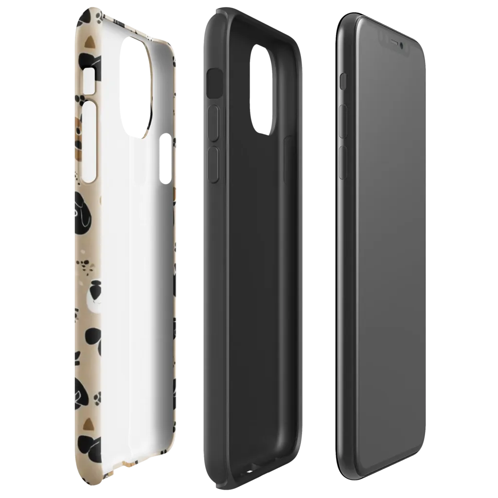 Pawprint Parade on Tough Case for iPhone® — Right