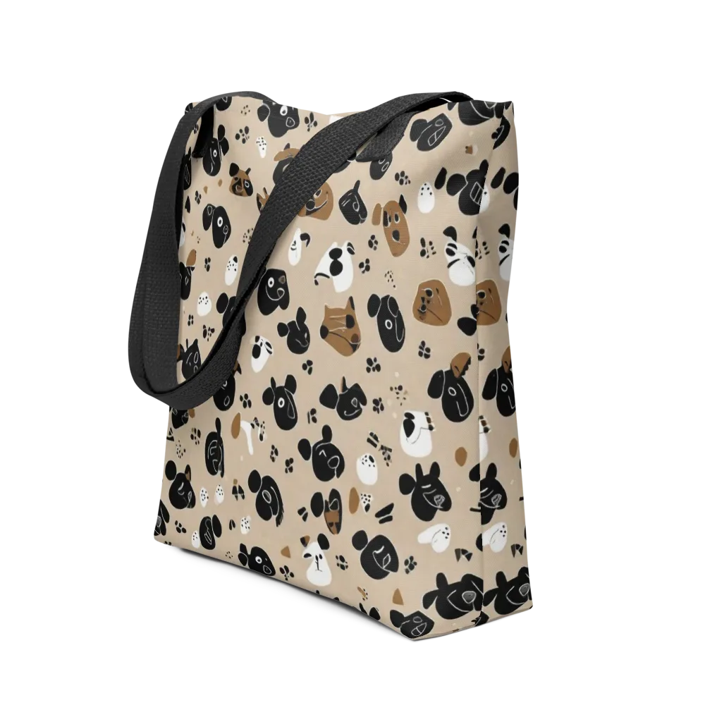 Pawprint Parade on Tote Bag — Front