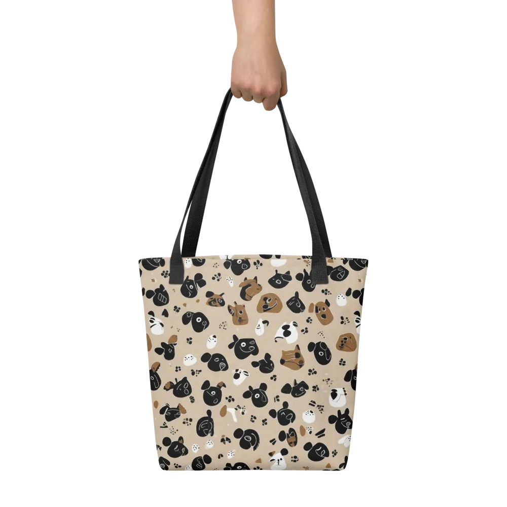 Pawprint Parade on Tote Bag — Front