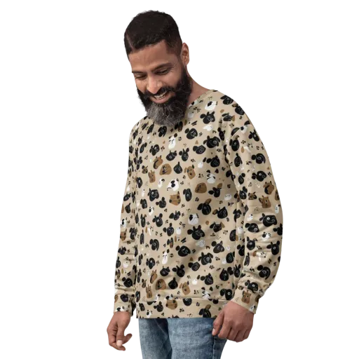 Pawprint Parade on a Sweatshirt