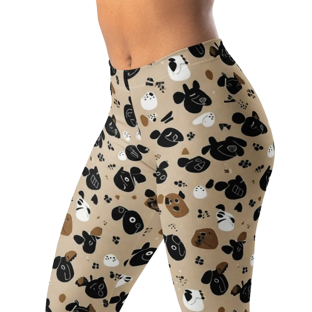 Pawprint Parade on Leggings — Left Front