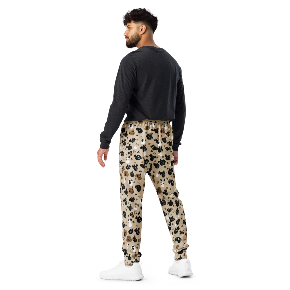 Pawprint Parade on Men's Joggers — Back