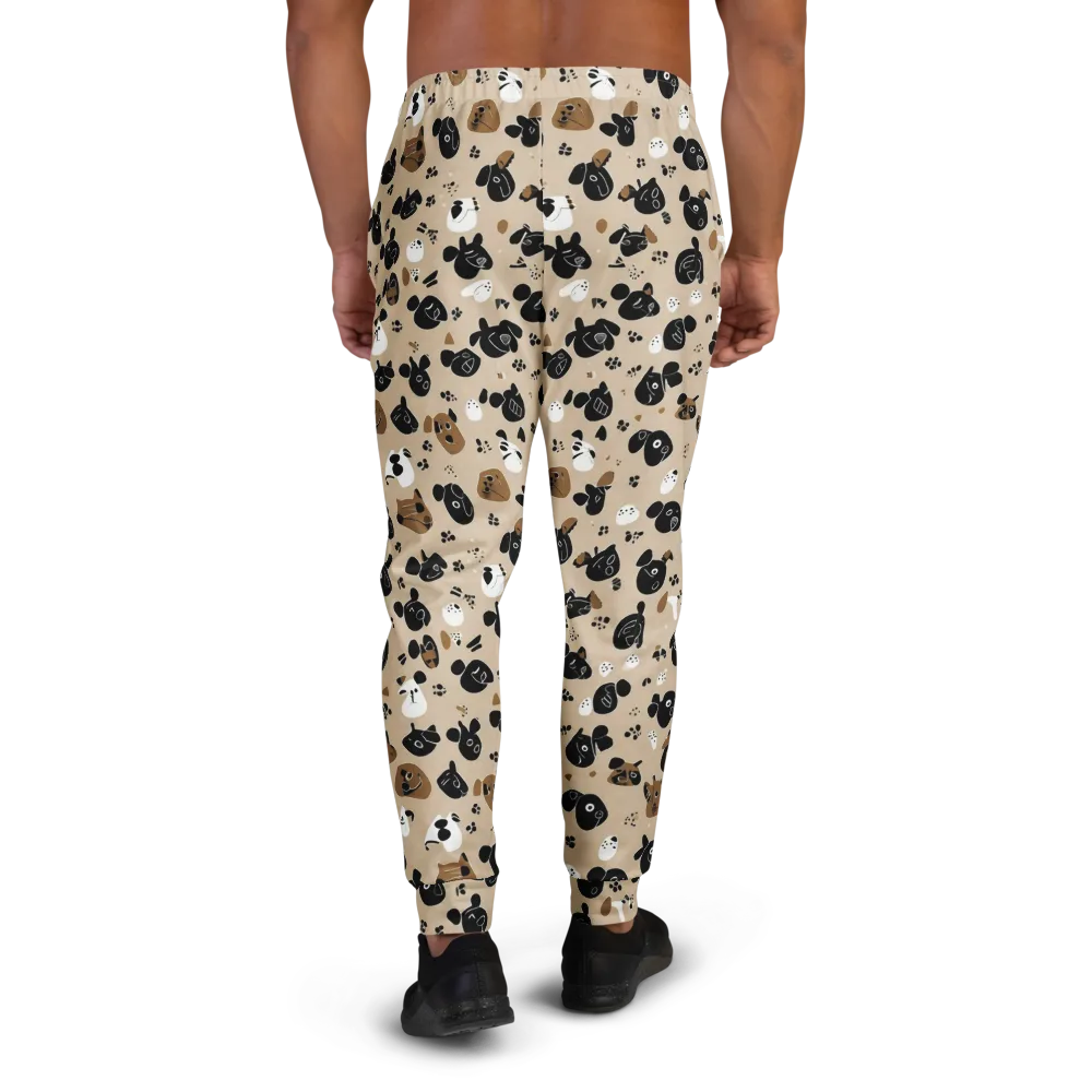 Pawprint Parade on Men's Joggers — Back