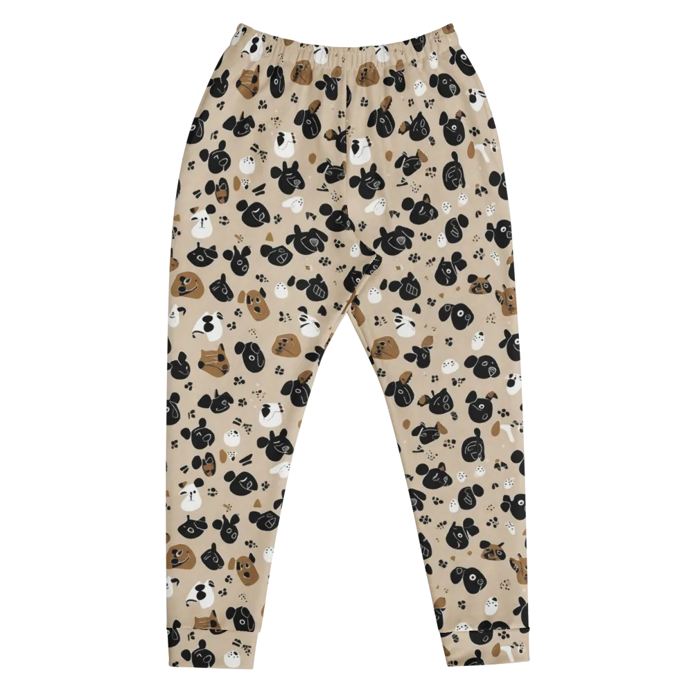 Pawprint Parade on Men's Joggers — Front