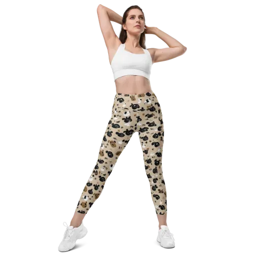 Pawprint Parade on a Leggings with Pockets