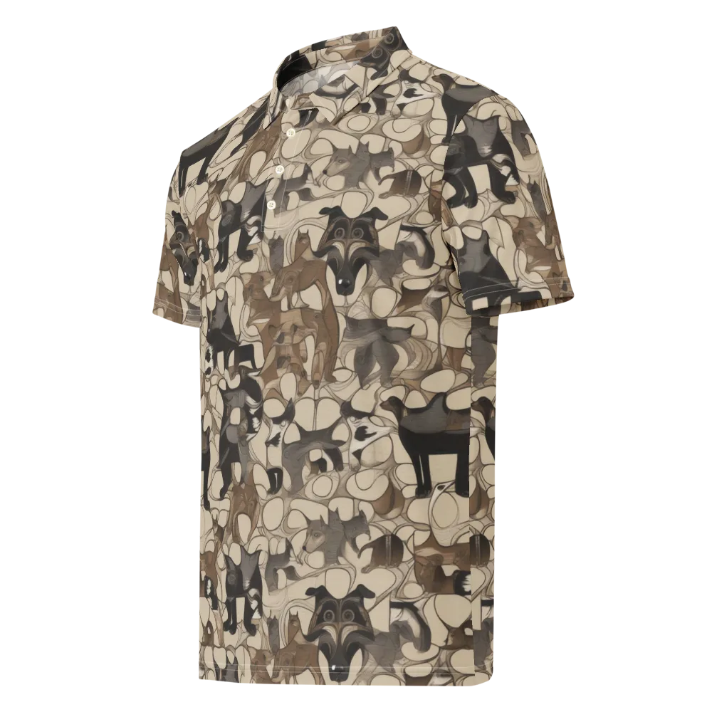 Menagerie Nocturne on Men's Slim Fit Polo Shirt — Left Front