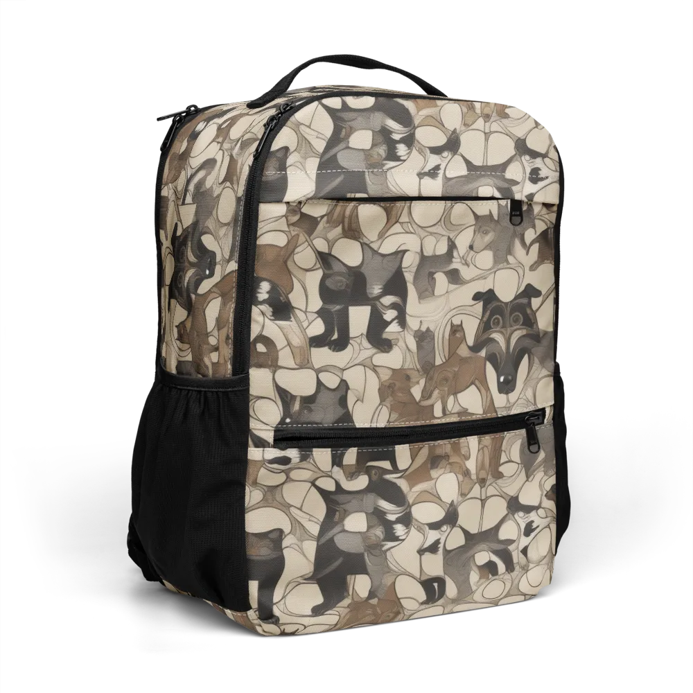 Menagerie Nocturne on Utility Backpack — Right Front