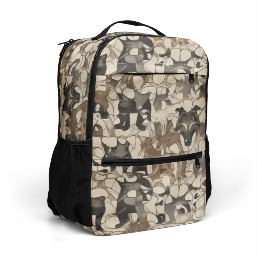 Menagerie Nocturne on a Utility Backpack