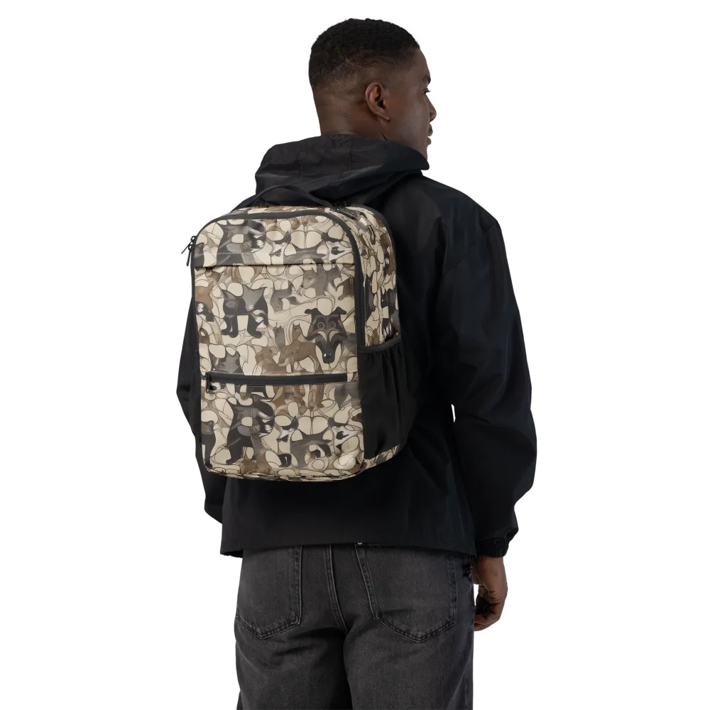 Menagerie Nocturne on Utility Backpack — Back
