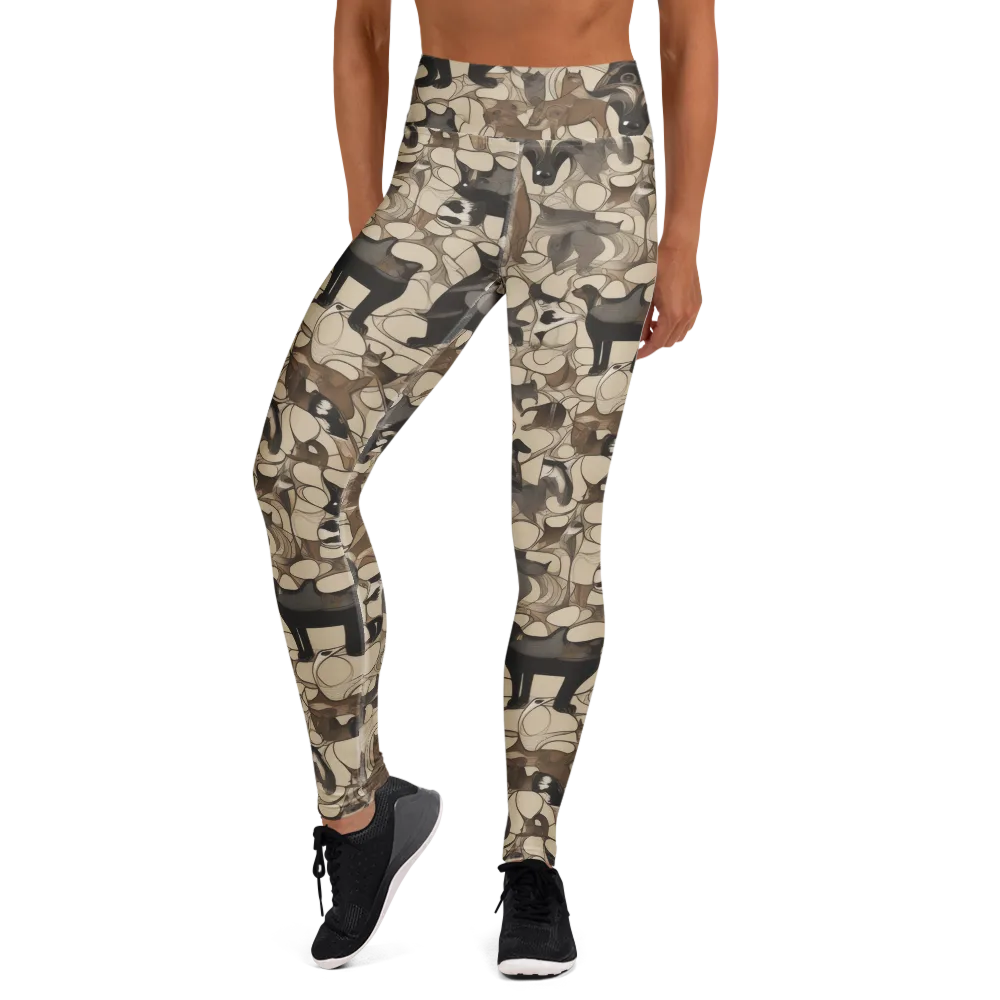 Menagerie Nocturne on Yoga Leggings — Front