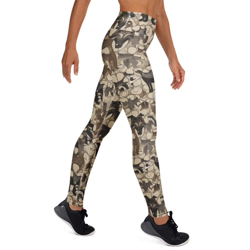 Menagerie Nocturne on Yoga Leggings — Right