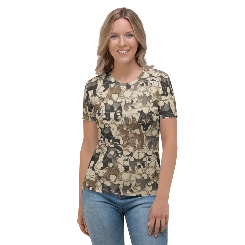 Menagerie Nocturne on Women's Crew Neck T-Shirt — Front