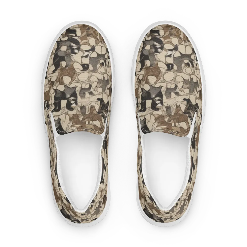 Menagerie Nocturne on Women's Slip-On Canvas Shoes — Front