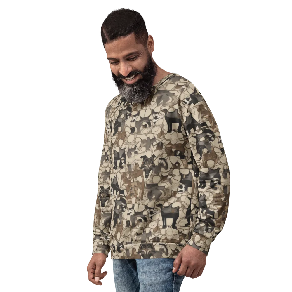 Menagerie Nocturne on Sweatshirt — Left Front