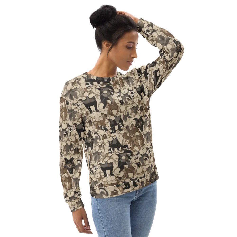 Menagerie Nocturne on Sweatshirt — Right Front