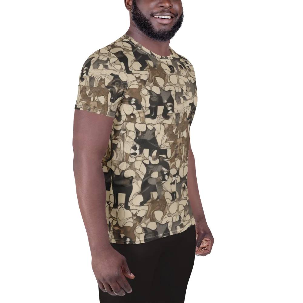 Menagerie Nocturne on Men's Athletic T-Shirt — Right