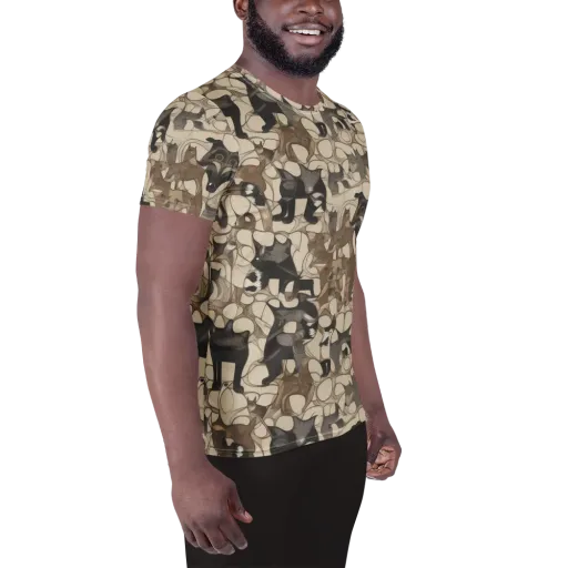 Menagerie Nocturne on a Men's Athletic T-Shirt