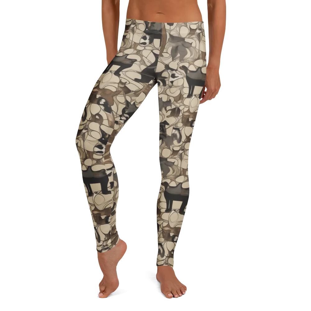 Menagerie Nocturne on Leggings — Front