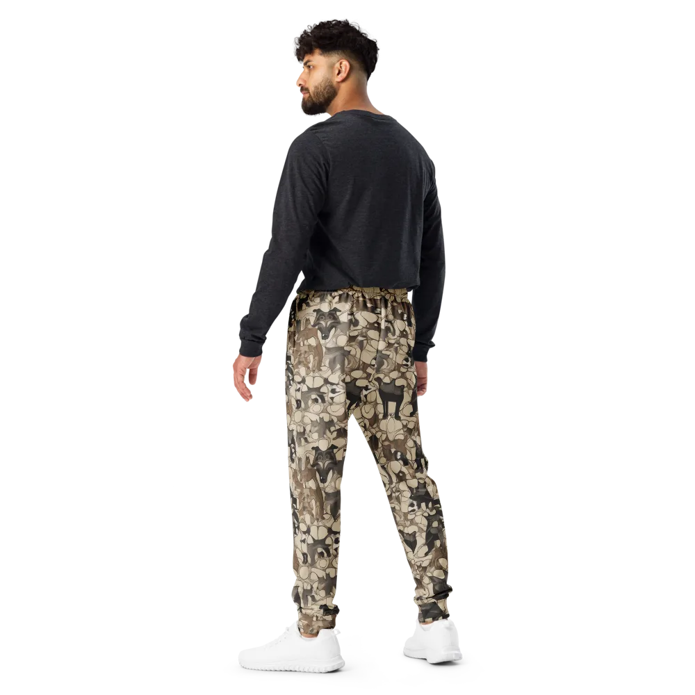 Menagerie Nocturne on Men's Joggers — Back